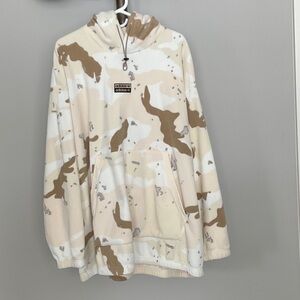 Adidas Cream and Brown Hoodie